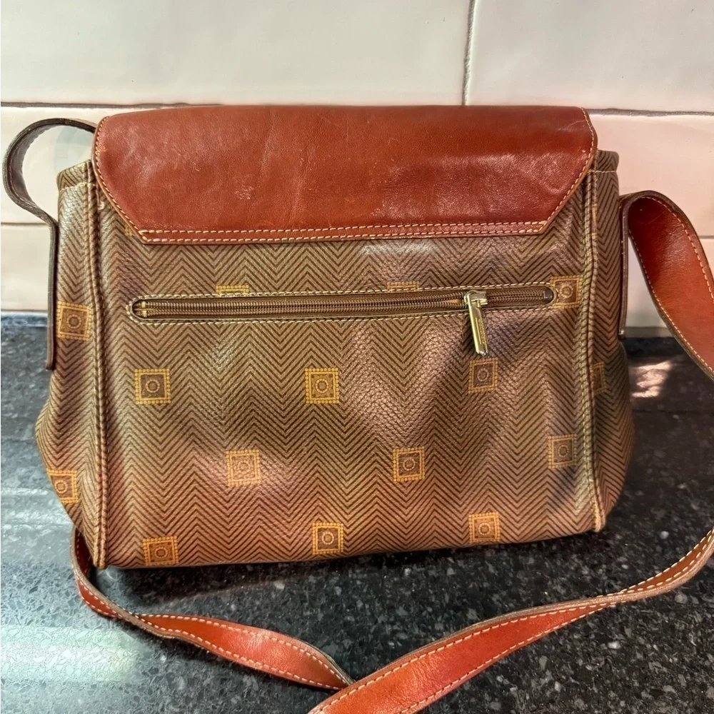 Vintage TEXIER Leather & Canvas Messenger Doctor Purse Bag & Wallet Set France - Picture 13 of 16